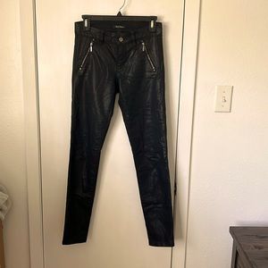WHBM coated skinny jeans leather looking jeans jeggings